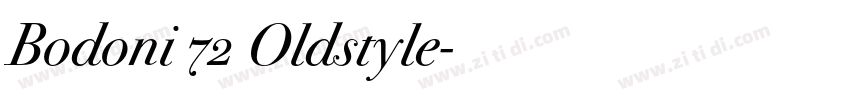 Bodoni 72 Oldstyle字体转换